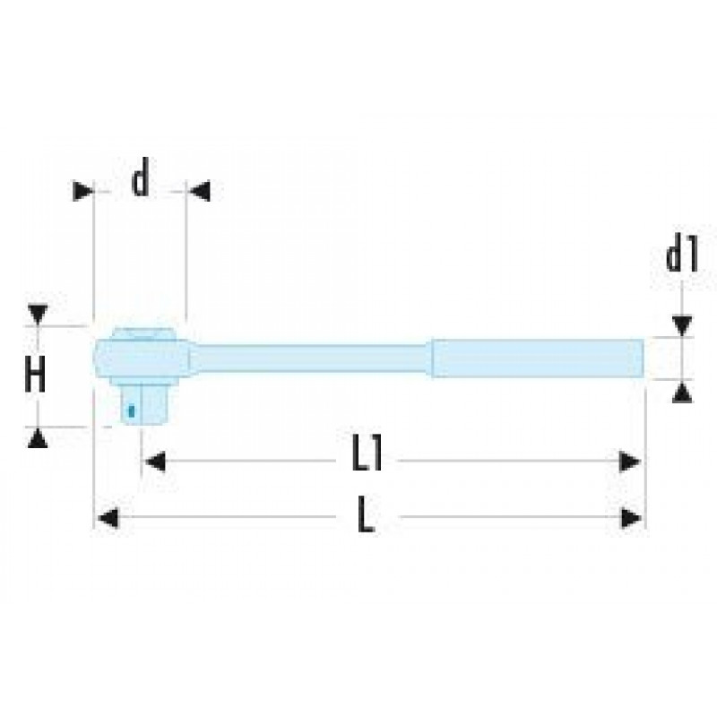 Тріскачка з поворотною на 360° ручкою, 1/4, 120 мм, 60 зубців, FACOM [R.360PB]