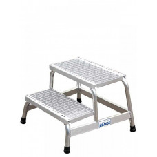 Промышленная монтажная лестница, платформа с 2 ступенями из алюминиевой решетки, STABILO PROFESSIONAL KRAUSE [805324]