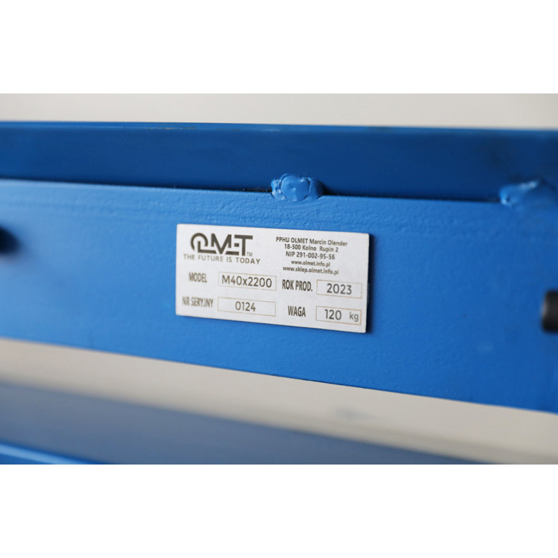 Гибкальний верстат M40x2200 з дисковим ножем OLMET