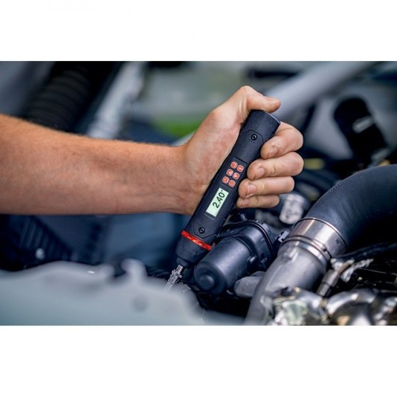 Электронная динамометрическая отвертка с измерением крутящего момента и угла, 0,45-9 Нм, Bahco [TAS14S09], привод 1/4 квадратный