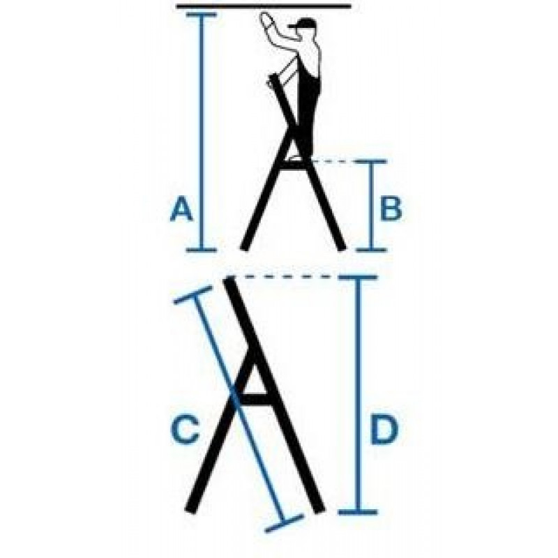 Окремостояча 6-ступінчаста драбина CORDA KRAUSE [000736]