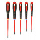 Набор из 5 изолированных отверток с тонким лезвием, ERGO для прямых винтов и винтов Pozidriv, Bahco [BE-9882SL-XE] в рождественском предложении