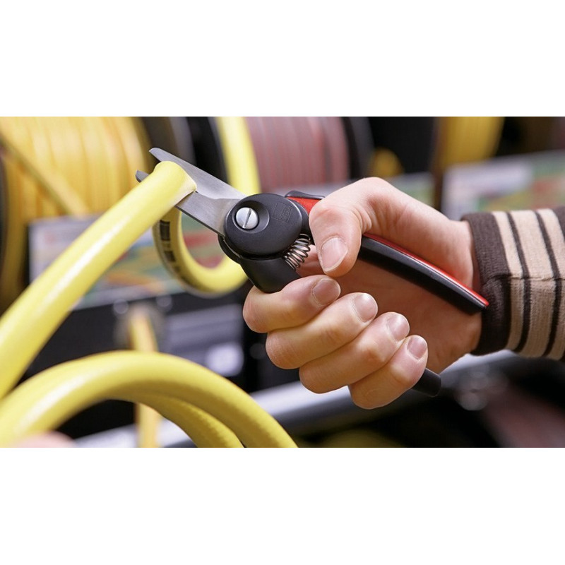 Багатофункціональні прямі ножиці Erdi Bessey ERGO з ручкою [D48-2]
