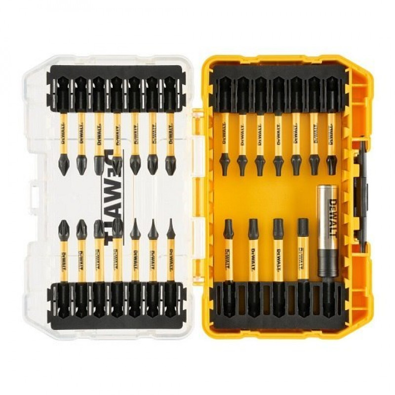 Набір із 26 ударних біт 1/4, EXTREME FLEXTORQ, 57 мм, МАЛИЙ МІЦНИЙ КЕЙС+, DeWALT [DT70783T-QZ]