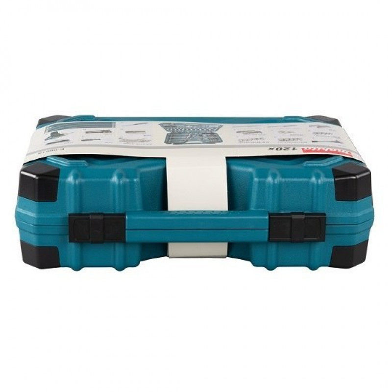 Набір із 120 інструментів та аксесуарів Makita: гайкові ключі, головки та біти [E-06616]