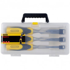 Набор из 3 деревянных стамесок Dynagrip Stanley [2-16-887] размером 10, 15 и 20 мм.