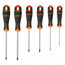 Набор из 6 отверток для шлицевых, PH и PZ винтов, BAHCOFIT Bahco [B219.026]