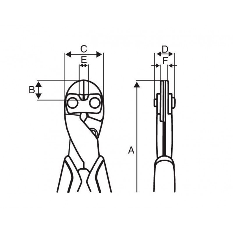 Кусачки для фортепианной проволоки, длина 208 мм, Bahco [1520 D]