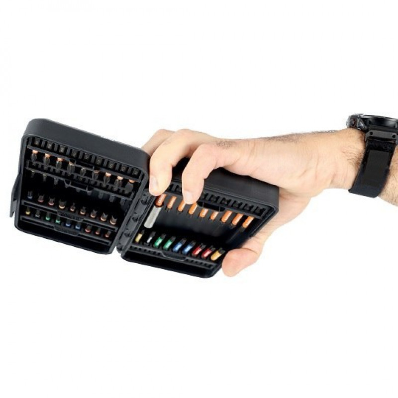 Набір ударних біт 1/4, для плоских гвинтів, PH, PZ, TORX, TORX з отвором, HEX, Robertson, 54 предм. BAHCO [66IM/54C-1]