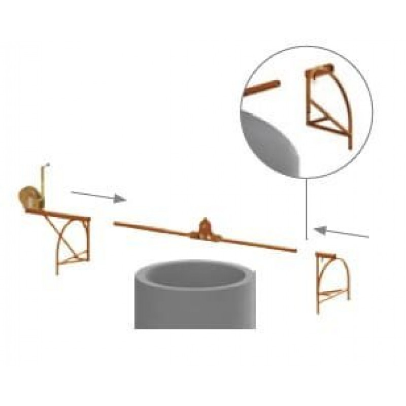 Бетонная балка для сцепного устройства колодца AT252 (AT050T25 (RUP 502-T – длина каната 25 м)) PROTEKT