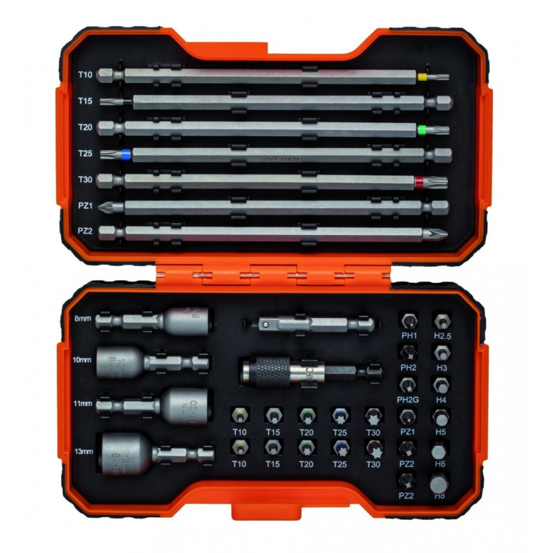 Набір із 35 біт та головок 1/4 з адаптером, BAHCO [59/S35BC]