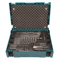 Набір з 17 свердел та зубил по бетону Makita SDS+ [B-53877] у кейсі MAKPAC