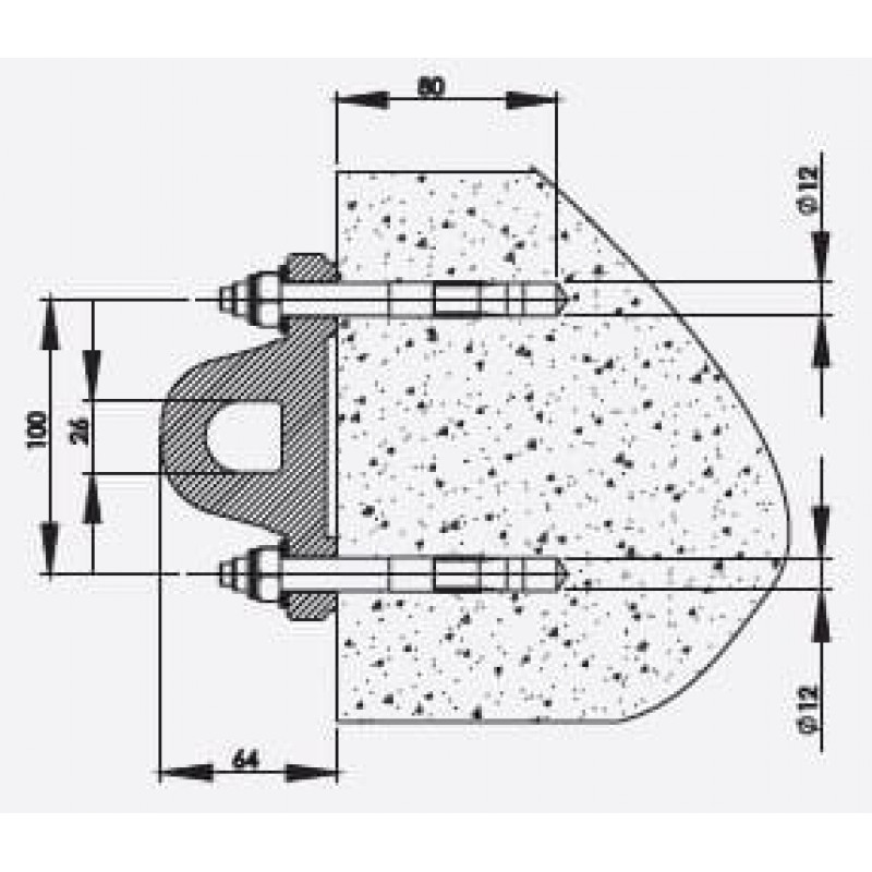 Анкерная точка типа A AT150 (комплект AT150001) PROTEKT