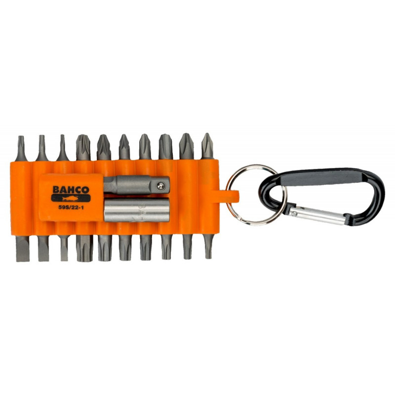 Набор бит 1/4 с адаптерами, 22 шт. BAHCO [59S/22-1]