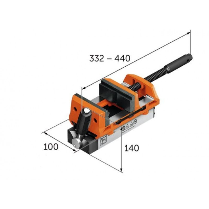 Слюсарні лещата з магнітною основою VERSAMAG Fein [90701003020]
