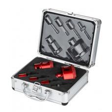 Набор из 6 алмазных коронок для керамики 6, 8, 10, 35, 68 мм и адаптер, сухой, M14, 365 SMART [SM-25-SET6]