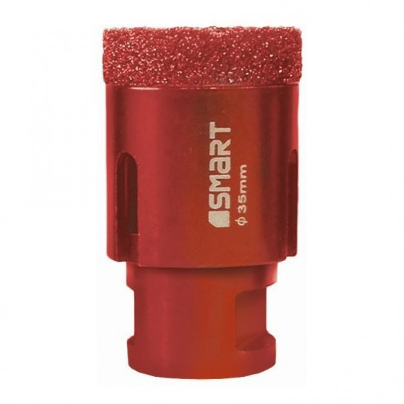 Набір із 6 алмазних коронок для кераміки 6, 8, 10, 35, 68 мм та адаптер, сухий, M14, 365 SMART [SM-25-SET6]