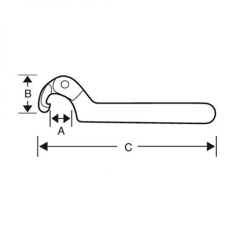 Гайковий ключ, для діаметрів 150-230 мм, Bahco [4106-150-230]