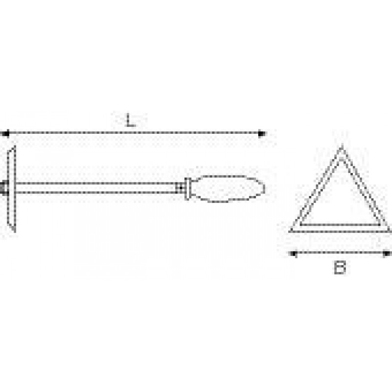 Трехугольный неискритный скребок [NSB710-450]