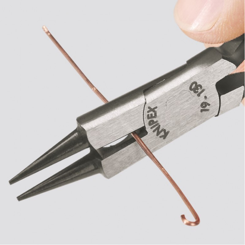 Кусачки з круглими носовими краями 130 мм, пластикова ручка, Knipex [19 01 130]