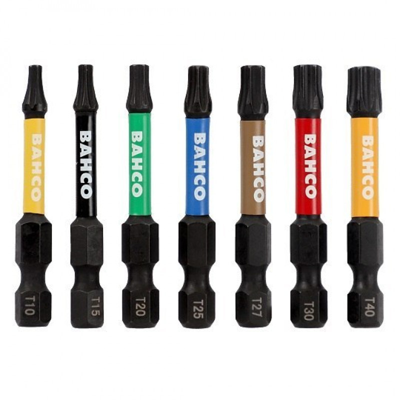 Набор ударных бит и головок 1/4 для винтов Phillips, Pozidriv, TORX, Allen, 40 шт. BAHCO [66IM/40C-1]