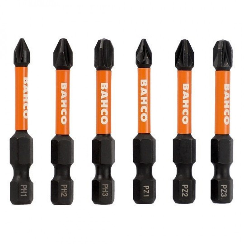 Набор ударных бит и головок 1/4 для винтов Phillips, Pozidriv, TORX, Allen, 40 шт. BAHCO [66IM/40C-1]