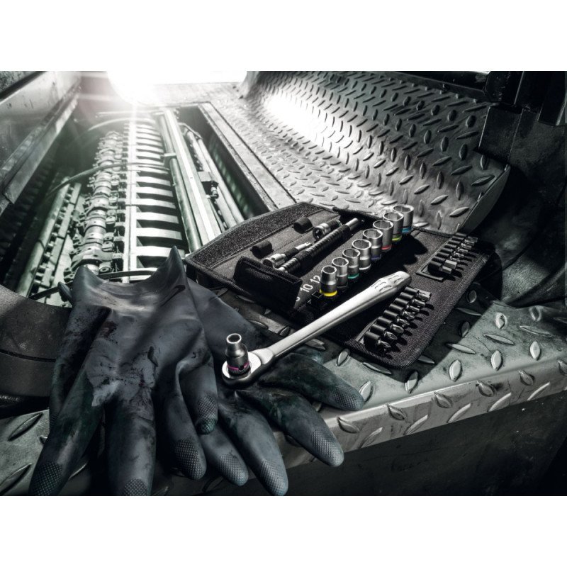 Набор из 28 торцевых ключей 1/2 10-19 мм и бит 5/16 Zyklop Metal Wera [05004078001]