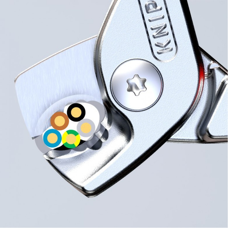 Кусачки для кабелів Knipex 160 мм [95 12 160] зі ступінчастими ріжучими краями