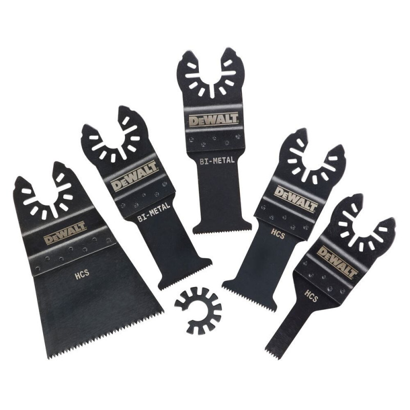 Набір із 5 багатофункціональних лез для різання дерева з цвяхами, ПВХ, гіпсокартону, DeWalt [DT20732-QZ]