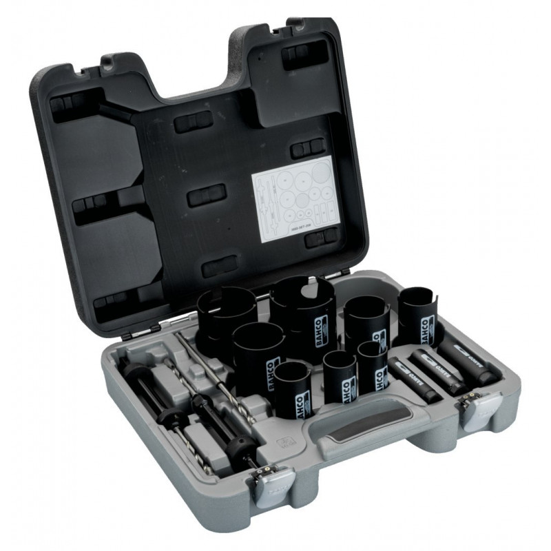 Набір з 14 твердосплавних коронок Bahco Superior Multi Construction [3833-SET-208]