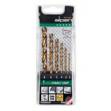 Набор из 6 кобальтовых сверл для металла и нержавеющей стали HSS-COBALT TM6 Alpen [0065600006100] со шлифованными 3 плоскостями