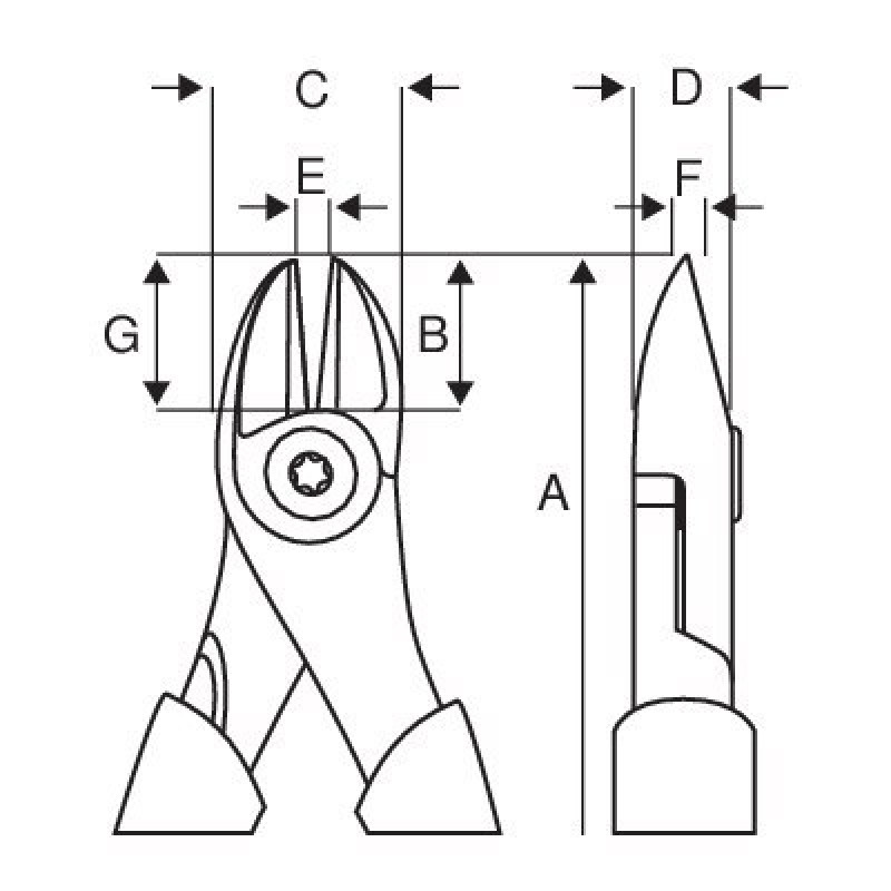 Изолированные бокорезы, для работы с напряжением 1000 В, с прогрессивным режущим краем 200 мм, ERGO Bahco [2101S-200]