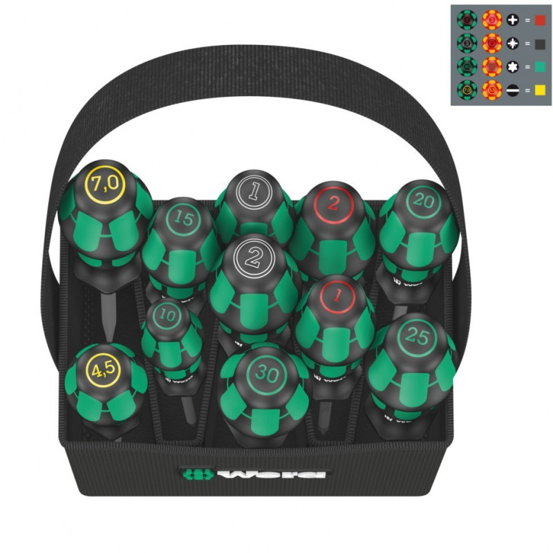 Набір викруток Kraftform 2go 300 WERA з 11 шт. [05004313001]