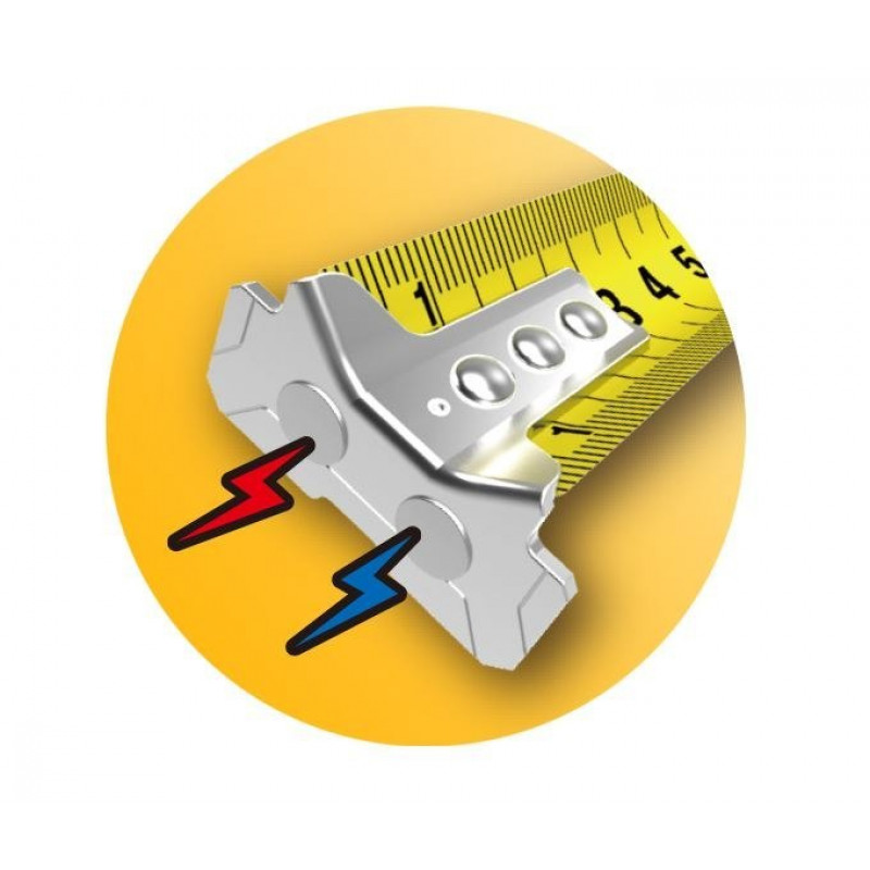 Рулетка Komelon 5 м [MPJT55] з двосторонньою шкалою та магнітним гачком