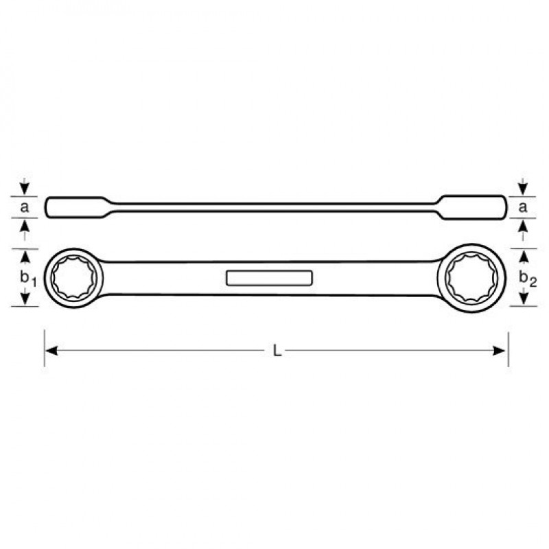 Двухсторонний трещоточный ключ 22-24 мм, Bahco [1320RM-22-24]