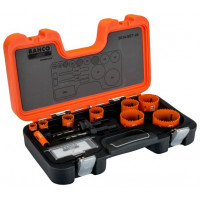 Набор биметаллических коронок Bahco, 12 предметов, для дерева и металла [3834-SET-95]