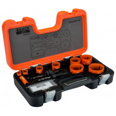 Набор биметаллических коронок Bahco, 12 предметов, для дерева и металла [3834-SET-95]