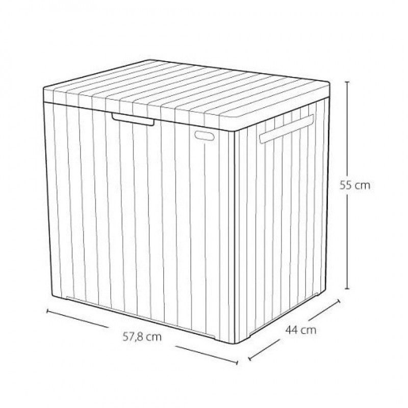 Садовый ящик 113 л, Городской ящик для хранения, 246941, KETER [17208324]