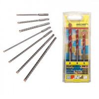 Комплект: 7 предм. сверло SDS+ для железобетона, FORCE X Mix Box 7+3 предм. универсальных сверл Profi MultiCut PM-3, Alpen [0