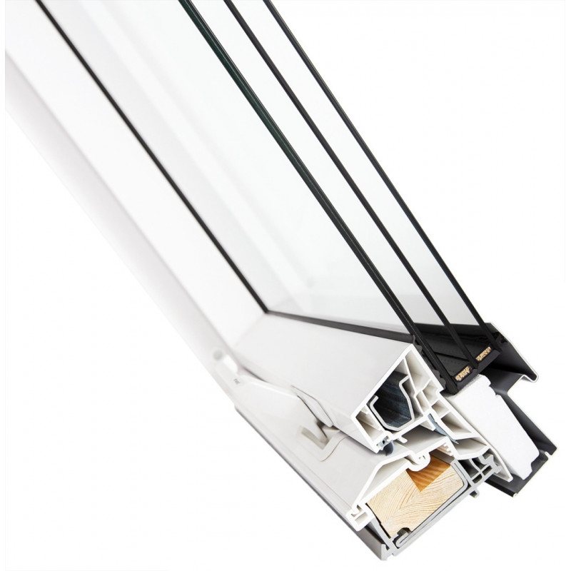 Дахове вікно FAKRO PTP-X U41 GREENVIEW з ПВХ – поворотне, без вентиляційного отвору, для приміщень з високою вологістю