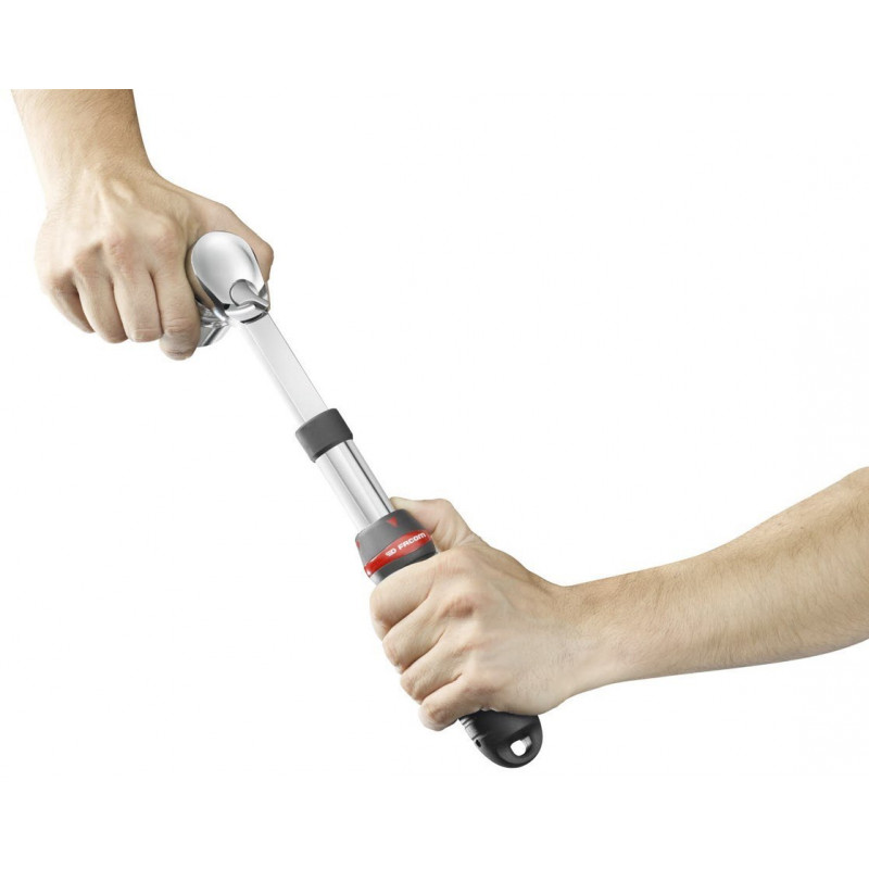 Пылезащитная удлинительная трещотка 1/2" с телескопической ручкой 264-397 мм, 72 зубца, FACOM [SXL.161PB]