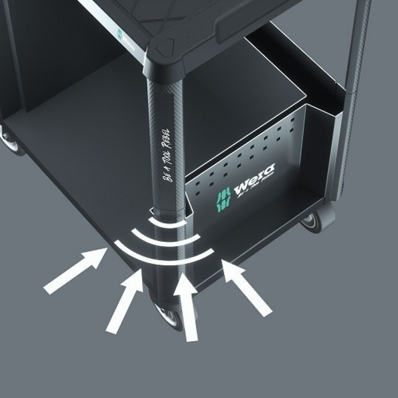 7-шухлядний інструментальний візок з 94 інструментами, Tool Rebel 9700, Wera [05150130001]