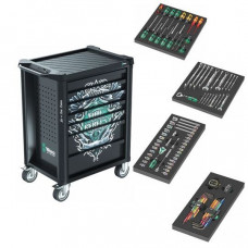 7-шухлядний інструментальний візок з 94 інструментами, Tool Rebel 9700, Wera [05150130001]