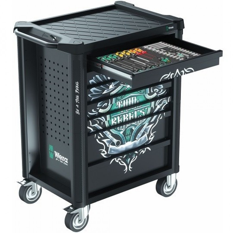 7-шухлядний інструментальний візок з 94 інструментами, Tool Rebel 9700, Wera [05150130001]