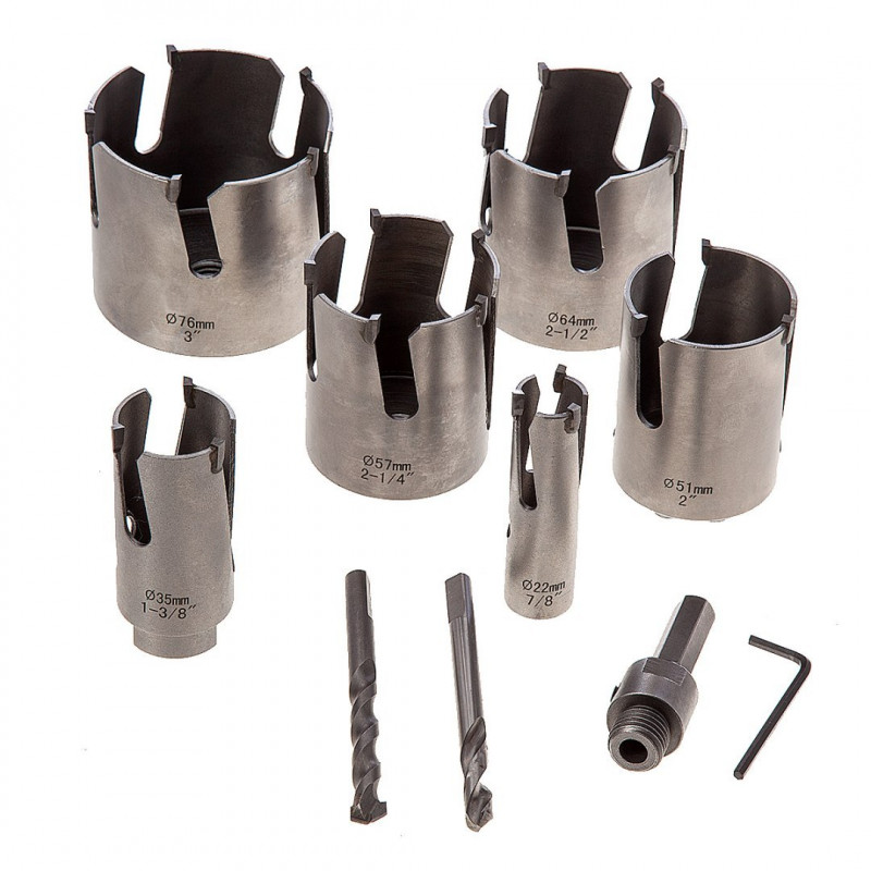 Набір коронок Makita з 9 предметів з твердосплавним наконечником [D-51297]