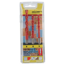 Набор из 3 универсальных сверл Profi MultiCut Alpen ATM-3 [0000100803100]