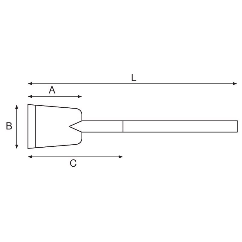 Скребок Bahco с неискрытым длинным лезвием [NSB704-225]