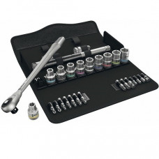 Набір із 28 торцевих ключів та біт 1/2 10-19 мм Zyklop Metal 8100 SC 7 Wera [05004077001]