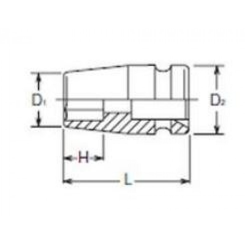Шестигранная ударная головка 3/4 дюйма, размер 2 дюйма, Koken [16400A 2]