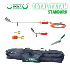 Комплект титанових покрівельних пальників для руберойду - KOMA TYTAN TOTAL STANDARD / сумка + швидкоз'єм + кельма